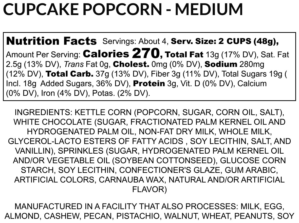 E27-Cupcake Gourmet Popcorn