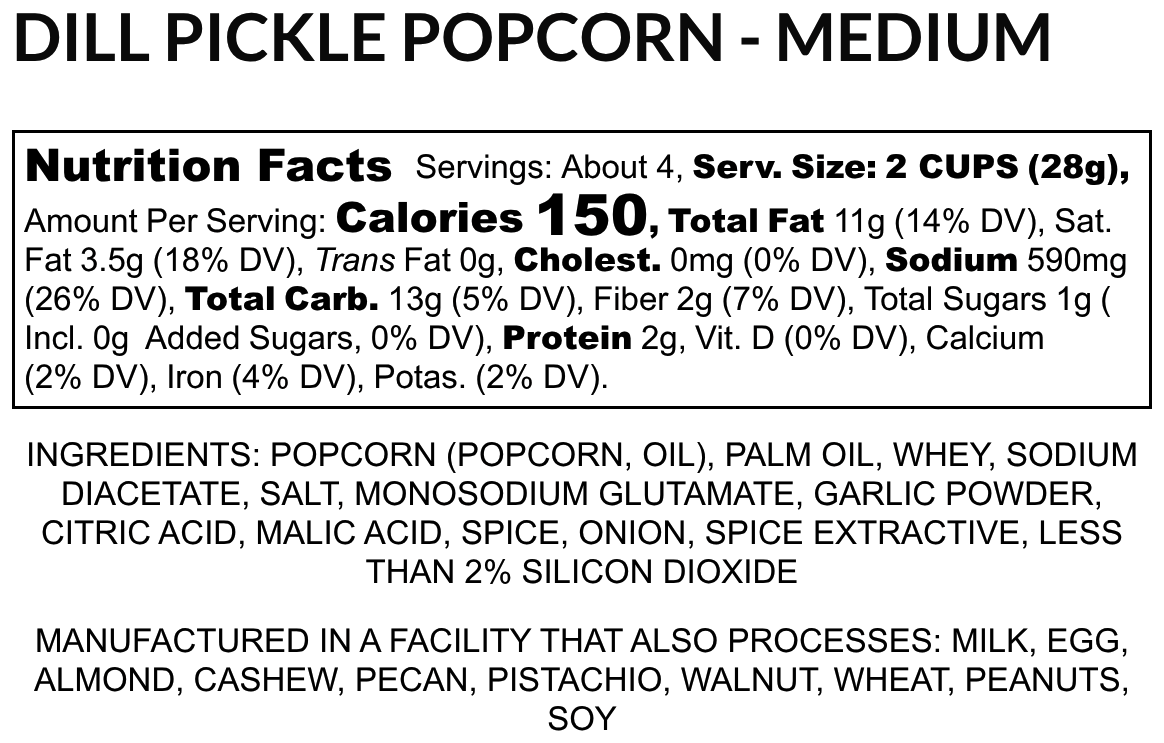 E28-Dill Pickle Gourmet Popcorn
