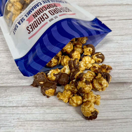 E23-Milk Chocolate Caramel Sea Salt Gourmet Popcorn