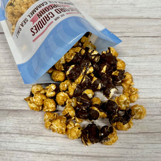 E29-Dark Chocolate Caramel Sea Salt Gourmet Popcorn